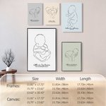 Personalisierte Einfachheit Linie Stil Baby Poster Malerei Gerahmte Malerei mit Baby Informationen Home Decor Geburtstag Baby Dusche Geschenk für neugeborenes Baby