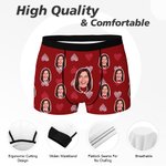 Personalisierte Multicolor Line Love Couple Face Photo Design Atmungsaktive Tanga Brief Boxer Unterwäsche Set Valentinstag Jahrestag Geschenk für Männer Frauen