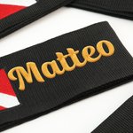 Cinturino con chiusura a strappo per bombola da sub personalizzata con ricamo e bandiera accessorio per immersioni regalo per appassionati di sub