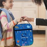 Personalisierte Wal-Qualle Marine Leben isolierte Lunch Bag mit Namen Portable zurück zu Schule Picknick Geburtstag Geschenk für Kinder