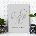 Personalisierte Einfachheit Linie Stil Baby Poster Malerei Gerahmte Malerei mit Baby Informationen Home Decor Geburtstag Baby Dusche Geschenk für neugeborenes Baby