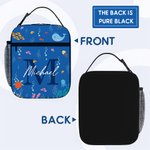Personalisierte Wal-Qualle Marine Leben isolierte Lunch Bag mit Namen Portable zurück zu Schule Picknick Geburtstag Geschenk für Kinder
