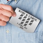 Personalisierte dauerhafte Tally Jahr Brieftasche Karte mit Namen Valentinstag Jahrestag Geschenk für Paar