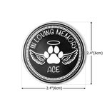 Personalisierte In Loving Memory Pet Paw Print Angle Wings Jeep Abzeichen mit Namen für 4x4 Fahrzeug Dekoration Pet Memorial Geschenk für Autobesitzer