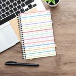 Cuaderno de espiral A5 personalizado con mariposas de colores, arco iris, 120 páginas rayadas y nombre Cumpleaños Amistad Vuelta al cole Regalo para niños Amigos