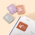 Acuarela Personalizada Floral Rosa Inicial Magnética Marcapáginas de Cuero con Nombre Material de Papelería de Lectura Regalo de Cumpleaños para Ratas de Biblioteca