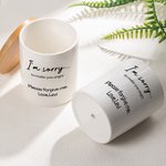Personalisierte I'm Sorry Plant Pot mit Drainage und Bambus Basis Home Decor Entschuldigung Geschenk für Freunde Familie