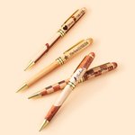 Personalised Classic Mosaic Pattern Wood Ballpoint Pen with Engraved Text Birthday Gift for Family Friends Colleagues
