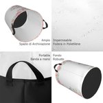 Cestino per la biancheria impermeabile in tessuto Oxford con stampa floreale elefante personalizzato con nome regalo di compleanno per bambini