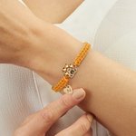 Personalized Dog Paw Print Photo Projection Braided or Beaded Elastic Bracelet Memorial Sympathy Keepsake Gift for Loss of Pet