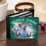 Personalised Coloured Flame Lightning 1-5 Photo Collage Men's Leather Wallet with Name and Number Birthday Travel Accessories Gift for Sport Lover