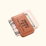 Personalized PU Leather Engraved Tally Mark Magnetic Money Clip with Name Valentine's Day Anniversary Gift for Man