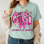 Personalisierte Amor Bogen Herz Multicolor Baby Bodysuit T-shirt Sweatshirt Passende Outfit mit Namen Valentinstag Muttertag Geschenk für Mama Kind Baby