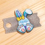 Personalised Cute Easter Egg Bunny Glitter Tumbler Name Plate Tag Accessories for Stanley Cup Easter Party Favor Holiday Gift for Family Friends