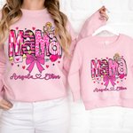 Personalisierte Amor Bogen Herz Multicolor Baby Bodysuit T-shirt Sweatshirt Passende Outfit mit Namen Valentinstag Muttertag Geschenk für Mama Kind Baby