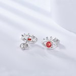 Personlig Minimalistisk Evil Eye Födelsesten Stiftörhängen Födelsedag Alla hjärtans dag Present för kvinnor