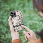 Funda personalizada para iPhone con nombre estilo Toile De Jouy Vintage French Country Girl Regalo de boda de cumpleaños para mujer