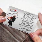 Personalised Heart Happy Valentine's Day Couple Promise Wallet Card with Names and Text Valentine's Day Anniversary Gift for Couples