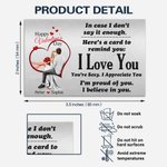Personalised Heart Happy Valentine's Day Couple Promise Wallet Card with Names and Text Valentine's Day Anniversary Gift for Couples
