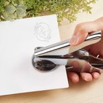 Personalized Monogram Floral Initials Book Embossing Stamp Hand Held Embosser with Name and Date Birthday Anniversary Gift for Bookworms Book Lovers