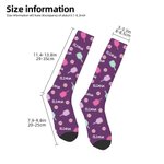 Personalized Pickleball Soft Adult Crew Socks Long Stockings with Name Game Day Birthday Gift for Pickleball Lovers