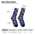 Personalized Pickleball Soft Adult Crew Socks Long Stockings with Name Game Day Birthday Gift for Pickleball Lovers