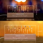 Gepersonaliseerde 1-12 Geboortebloem Tuin Acryl LED Nachtlamp met Houten Basis Woondecoratie Moederdag Verjaardags Cadeau voor Oma Mama
