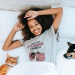 Personalisierte Dies ist mein Pyjama Shirt Sleepy Girl Pyjamas T-Shirt Drawstring Plaid Pants Set mit 1-5 Haustiere lustige Geburtstagsgeschenk für Frauen Tierliebhaber