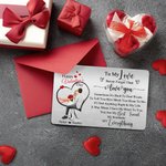 Personalised Heart Happy Valentine's Day Couple Promise Wallet Card with Names and Text Valentine's Day Anniversary Gift for Couples