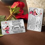 Personalised Heart Happy Valentine's Day Couple Promise Wallet Card with Names and Text Valentine's Day Anniversary Gift for Couples