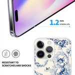 Funda personalizada para iPhone con nombre estilo Toile De Jouy Vintage French Country Girl Regalo de boda de cumpleaños para mujer