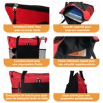Sac Tote Personnalisé avec Nom ou Titre Sac avec Fermeture Éclair Grande Capacité Cadeau Semaine de l'Infirmière Fin d'Études pour Personnel Médical
