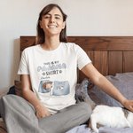 Personalisierte Dies ist mein Pyjama Shirt Sleepy Girl Pyjamas T-Shirt Drawstring Plaid Pants Set mit 1-5 Haustiere lustige Geburtstagsgeschenk für Frauen Tierliebhaber