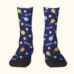 Personalized Pickleball Soft Adult Crew Socks Long Stockings with Name Game Day Birthday Gift for Pickleball Lovers