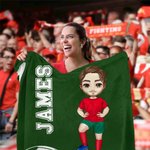 Personalisierte Mehrfarbige Fußball Cartoon Charakter Weiche Decke mit Namen und Nummer Haus Deko Spieltag Geburtstagsgeschenk für Fußball-Liebhaber