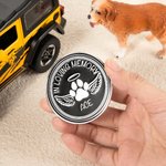 Personalisierte In Loving Memory Pet Paw Print Angle Wings Jeep Abzeichen mit Namen für 4x4 Fahrzeug Dekoration Pet Memorial Geschenk für Autobesitzer