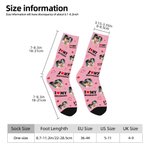 Personalised I Love My Boyfriend Girlfriend Photo Portrait Design Tube Socks Valentine's Day Anniversary Gift for Couple