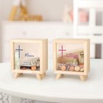 Hucha de madera transparente personalizada con nombre y texto Baby Shower Cumpleaños Día del Niño Regalo para niños