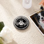 Personalisierte In Loving Memory Pet Paw Print Angle Wings Jeep Abzeichen mit Namen für 4x4 Fahrzeug Dekoration Pet Memorial Geschenk für Autobesitzer