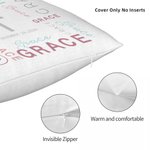 Nombre Personalizado Nube Cruz Suave Funda Almohada con Nombres Bebé Día del Bautizo Bienvenido Nacimiento Decoración del Hogar Regalo para los Nuevos Padres Familia