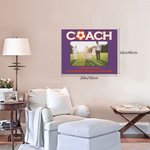 Personalizado Multicolor Deportes de pelota Foto Pintura en Lienzo con Textos Decoración de Pared Cumpleaños Apreciación Regalo para Entrenador Mentor 4