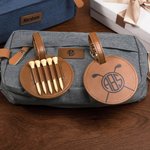 Personalizzato Golf Monogram iniziale nome Toiletry Bag Tee Holder Set con 5 Tee Accessori da viaggio Regalo di compleanno per gli uomini amanti del golf