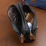 Personalizzato Golf Monogram iniziale nome Toiletry Bag Tee Holder Set con 5 Tee Accessori da viaggio Regalo di compleanno per gli uomini amanti del golf