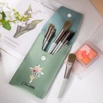 Croce personalizzata di nascita fiore trucco borsa pennelli con 8 pezzi pennelli addio al nubilato matrimonio Pasqua regalo cristiano per le donne ragazze