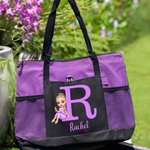 Sac de voyage personnalisé avec noms et pochette en maille Cadeau de voyage pour les femmes
