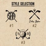 Personalizzato Golf Monogram iniziale nome Toiletry Bag Tee Holder Set con 5 Tee Accessori da viaggio Regalo di compleanno per gli uomini amanti del golf