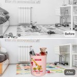 Personalized Dig You Excavator Large Capacity Waterproof Storage Basket with Handle Name and Text Birthday Baby Shower Gift for Boys Girls