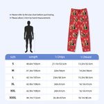 Personalized Colorful Heart Photo Portrait Long Pajama Pants with Name and Drawstring Valentine's Day Anniversary Gift for Women Men