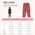 Personalized Colorful Heart Photo Portrait Long Pajama Pants with Name and Drawstring Valentine's Day Anniversary Gift for Women Men