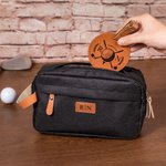 Personalizzato Golf Monogram iniziale nome Toiletry Bag Tee Holder Set con 5 Tee Accessori da viaggio Regalo di compleanno per gli uomini amanti del golf